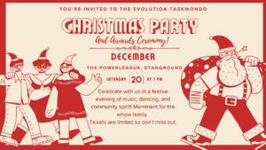Christmas Party and Award Ceremony for Evolution Taekwondo Martial Arts School in Peterborough